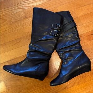 Coach and Four Wheeler-St Black leather Slouch Knee Boots